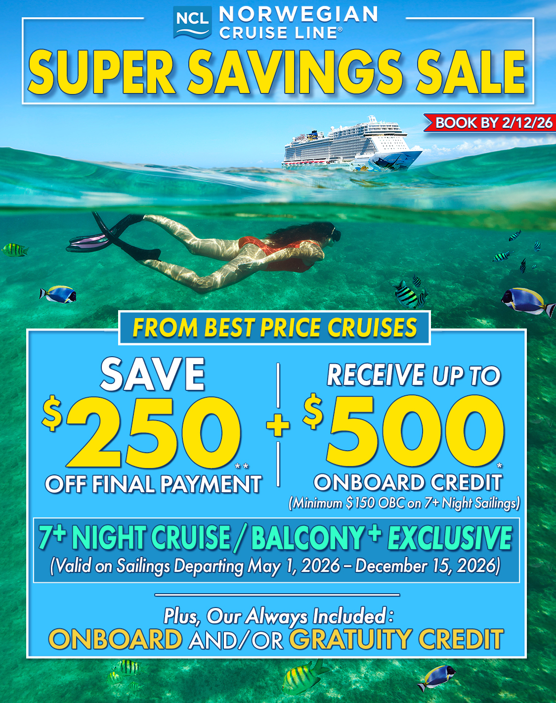 Best Price Cruises Exclusive!